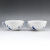 Pre-owned Royal Copenhagen Blue Flower Curve tableware cup and saucer x 2 Blue Flower Curve