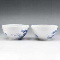 Pre-owned Royal Copenhagen Blue Flower Curve tableware cup and saucer x 2 Blue Flower Curve