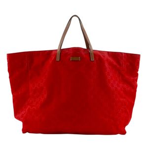 구찌 GUCCI 구찌 시마 나일론 핸드백 GG 보스턴 가방 286198 나일론 레드 핸드백, A4 오픈 Gucci 구찌 Shima Nylon 여성 【중고】