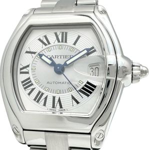 CARTIER/カルティエ W62000V3 2510  ロードスターLM 腕時計 ステンレススチール 自動巻き/オートマ シルバー文字盤/シルバーベルト メンズ 【中古】