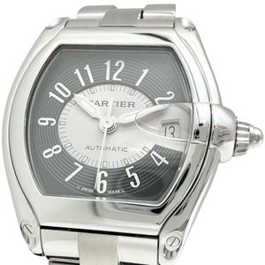 CARTIER/カルティエ W62001V3 2510 ロードスターLM 腕時計 ステンレススチール 自動巻き/オートマ ブラック文字盤/シルバーベルト メンズ 【中古】