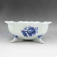 로얄 코펜하겐 Royal Copenhagen 파이언스 트렁크 웨버 꽃병 자르디니에르 Faience Trunk Weber _【중고】