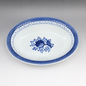 Pre-owned Royal Copenhagen Faience Trunk Weber Oval Bowl.