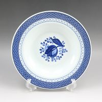 로얄 코펜하겐 Royal Copenhagen 파이언스 트렁크 웨버 식기 딥 Plate ×3 Faience Trunk Weber _【중고】