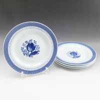 Pre-owned Royal Copenhagen Faience Trunk Weber Dish Plate x 5