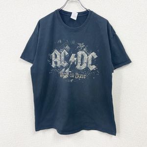 헌 옷 used GILDAN 길단 AC DC 반소매 T 셔츠 밴드 T 3D 프린트 블랙 블랙 XL 사이즈