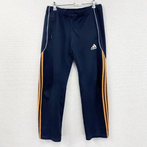 Used 2000s adidas track pants/jersey with performance logo, vintage navy, size M