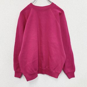 Used 90s Hanes Her Way sweatshirt with raglan sleeves, pink, size L