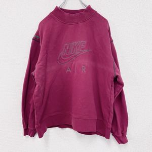 Used 90s Nike Air Sweatshirt/Trainer with Large Logo and Swoosh, Red , RED M