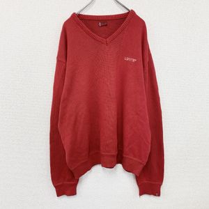 Used Levi's cotton knit sweater in red , size 2XL