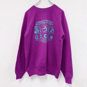 Used 90s Hanes sweatshirt/sweatshirt, raglan sleeves, vintage, purple, size L
