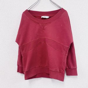 Used adidas Stella McCartney sweatshirt, front V, red , size 36