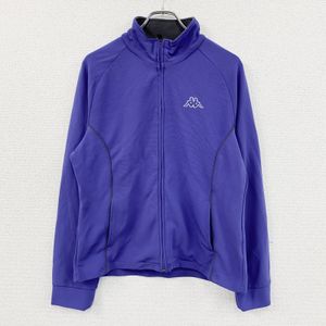 Used Kappa track jacket/jersey with embroidered logo, purple, size 2XL