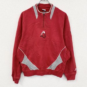 Used 2000s RUSSELL half-zip sweatshirt, red , size small.