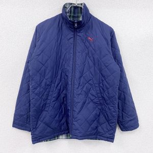 Used PUMA reversible quilted padded jacket in navy, size L