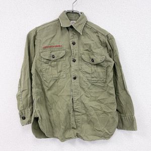 Used Boys Scouts of America long-sleeved military shirt, khaki