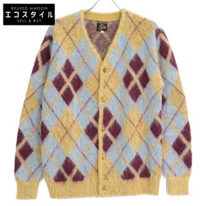 Needles LQ414 Yellow Mohair Argyle Cardigan XS