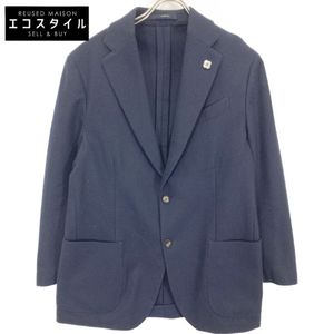 Lardini JS903AQ Navy Tessuto Esclusivo Cashmere 100% Boutonniere 3B Tailored Jacket, Size 48