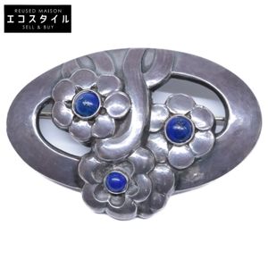 Georg Jensen SV925 28 Lapis Lazuli Flower Motif