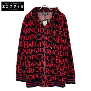 Barni Vano Black x White BAW-LST4551 Rayon Blend Logo Parka, Size LL