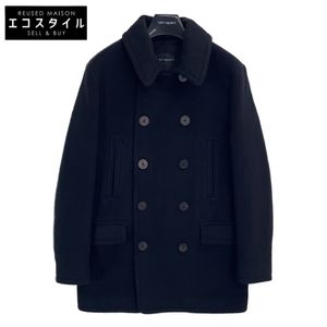 Uno Piu Uno Uguale Tre x Yoshimasa Hoshiba MRC118 羊絨羊毛黑色雙排扣大衣