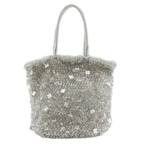 안테프리마 ANTEPRIMA 피오리투라 핸드백 플라워 와이어 코드 × 송아지 실버 플라워 수제, A5 마그넷 타입 Fiori Tula 레이디스【중고】