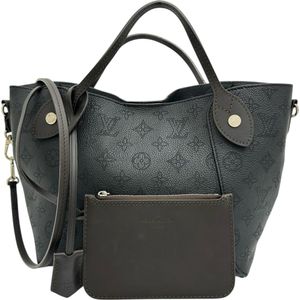 LOUIS VUITTON/루이비통 M54350 마히나 히나 PM 2WAY 숄더백 토트 백 레더 블랙(느와르)/다크 ブラウン 【중고】