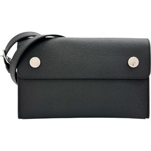 愛馬仕/Hermes Nap to Go 單肩包，Epsom 皮革，黑色配銀色五金，女士款 [二手]
