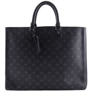 루이비통 LOUIS VUITTON 이클립스 비즈니스 가방 M44733 PVC 블랙 핸드백, A4 오픈 grand sac 맨즈【중고】