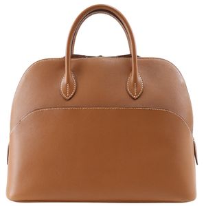 二手爱马仕 Bolide 1923 30 皮革手提包，2007 年，棕色，K，A5 尺寸，双拉链，女士。