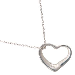 蒂芙尼 (Tiffany & Co.) Elsa Peretti 设计的镂空心形项链，925 纯银，约 1.7 克，女士款 [二手]