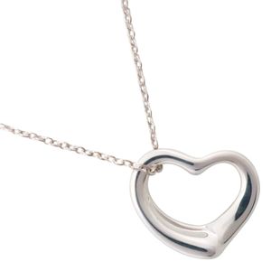 蒂芙尼 (Tiffany & Co.) Elsa Peretti 设计的镂空心形项链，925 纯银，西班牙制造，约 2.2 克，女士款 [二手]