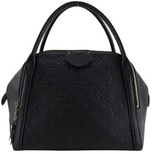 二手LOUIS VUITTON男士MM手提包 M41040 Monogram Empreinte Noir 2014 黑色 DU3114 A5 尺寸双拉链女士