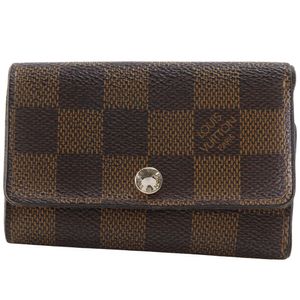 二手LOUIS VUITTONMulticles 6 钥匙包 N62630，Damier 帆布，2013 年，棕色，CT2193，按扣，男女通用。