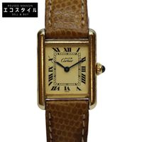 Cartier 1995 925 Must Tank Vermeil SM Roman Ivory Dial QZ  display picture 1