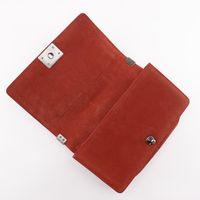 二手香奈兒Boy 日本 Chanel 香奈兒 25單肩包，鏈條單肩包，魚子醬紋皮革，紅色，斜挎包，翻蓋款，女士