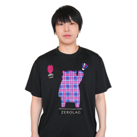 【ZEROLAG】이후믹 가공 퍼포먼스 웨어 체크 T셔츠 쿠마몬 ver.
