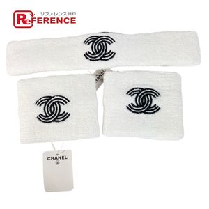 CHANEL 스포츠 로고 24C 헤어 밴드 & 팔찌 3점 세트 헤어 밴드