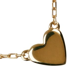 AHKAH Heart Necklace, 18K Yellow Gold, Approx. 1.3g, Women's [Pre-owned]