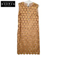 Marni Brown Circle Lace Dress, Size 42