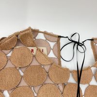 Marni Brown Circle Lace Dress, Size 42