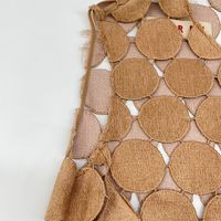 Marni Brown Circle Lace Dress, Size 42