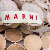 Marni Brown Circle Lace Dress, Size 42