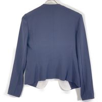 Beige CINDY 24 Year Navy No-Collar Jacket and Cropped Pants Set 4