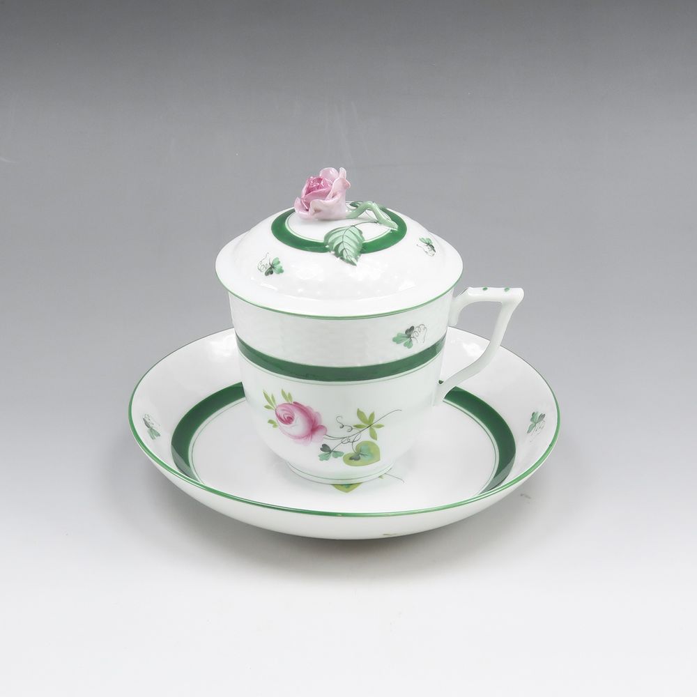 Herend Vienna Rose Herbal Tea Cup and Saucer 705/VRH Vienna Roses (Unused)