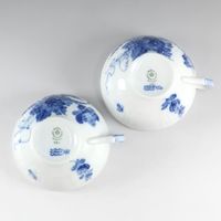 Pre-owned Royal Copenhagen Blue Flower Curve tableware cup and saucer x 2 Blue Flower Curve
