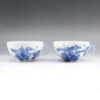 Pre-owned Royal Copenhagen Blue Flower Curve tableware cup and saucer x 2 Blue Flower Curve