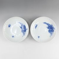 Pre-owned Royal Copenhagen Blue Flower Curve tableware cup and saucer x 2 Blue Flower Curve