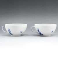 Pre-owned Royal Copenhagen Blue Flower Curve tableware cup and saucer x 2 Blue Flower Curve