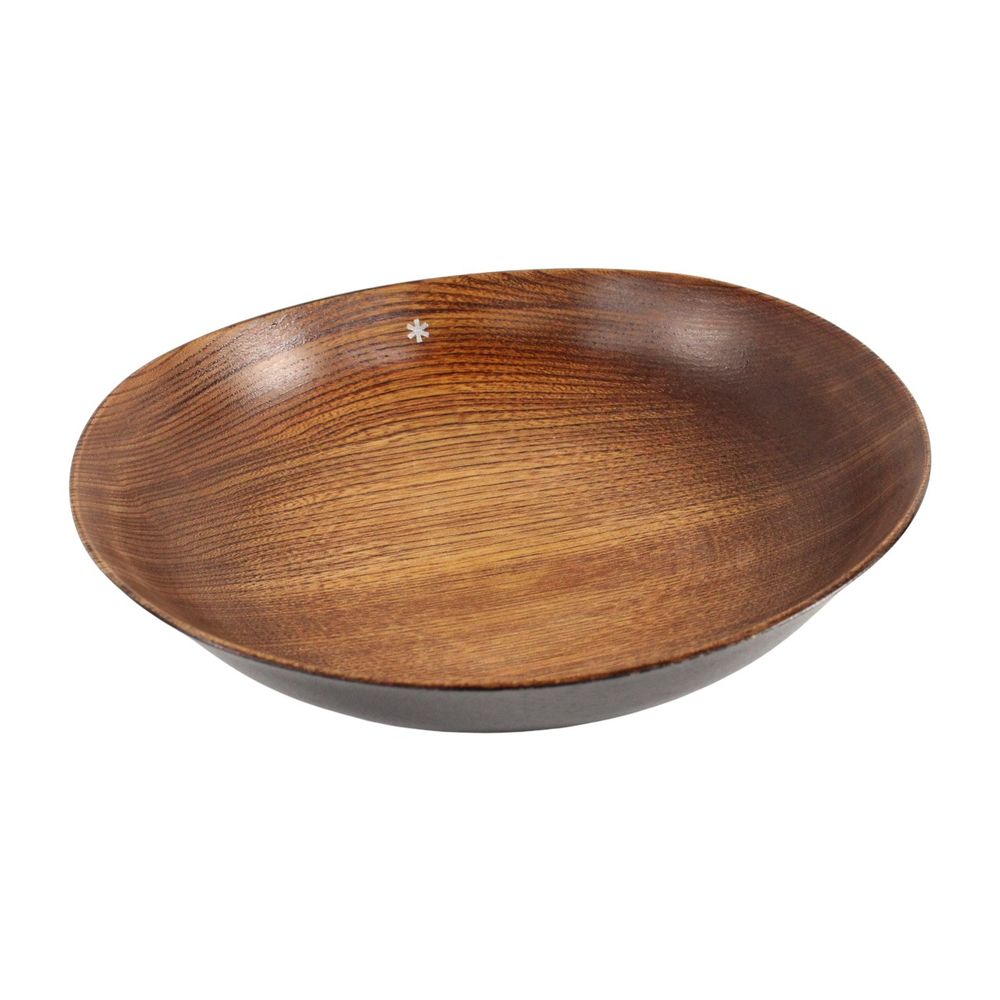 Snow Peak SP 套裝：橢圓形 7 英吋淺碗，山中漆器 TW-027BR。已停產，非常稀有。